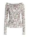 Isabel Marant Woman Top White Size 8 Viscose, Silk