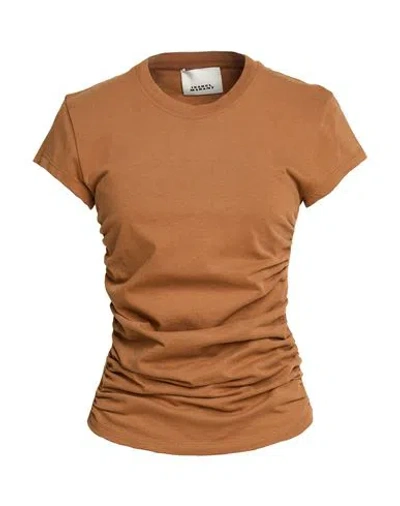 ISABEL MARANT ISABEL MARANT WOMAN T-SHIRT CAMEL SIZE XL COTTON