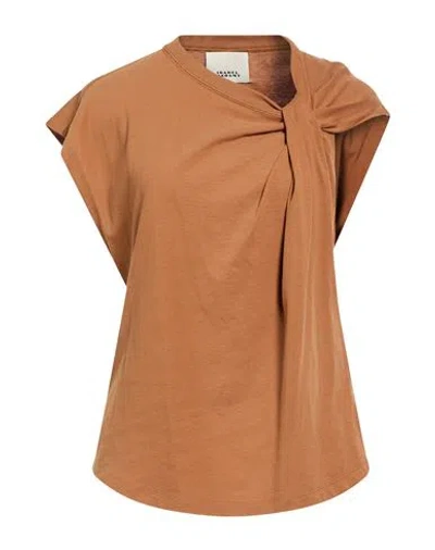 Isabel Marant Woman T-shirt Camel Size Xl Cotton In Orange