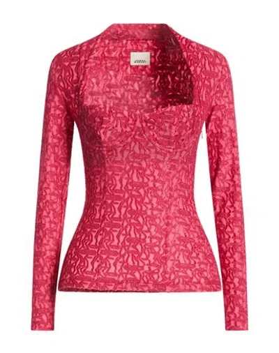 Isabel Marant Woman T-shirt Coral Size 6 Viscose, Polyamide, Elastane In Pink