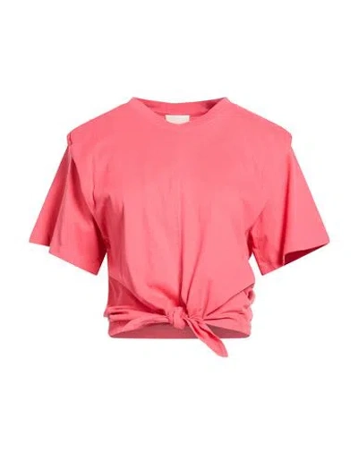 Isabel Marant Woman T-shirt Coral Size M Organic Cotton In Pink