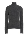 Isabel Marant Woman Turtleneck Lead Size 4 Polyamide, Acrylic, Alpaca Wool, Wool, Elastane In Grey