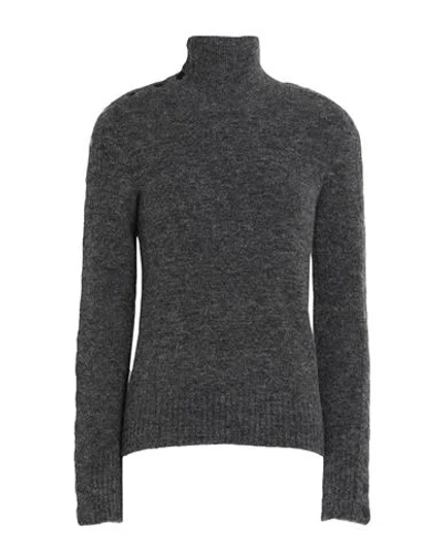 Isabel Marant Woman Turtleneck Lead Size 6 Polyamide, Acrylic, Alpaca Wool, Wool, Elastane In Grey