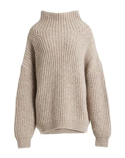 Isabel Marant Woman Turtleneck Light Brown Size 10 Wool, Acrylic, Polyamide In Beige