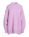 Isabel Marant Woman Turtleneck Lilac Size 8 Mohair Wool, Polyamide In Purple