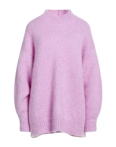 Isabel Marant Woman Turtleneck Lilac Size 8 Mohair Wool, Polyamide In Purple