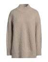 Isabel Marant Woman Turtleneck Sand Size 8 Mohair Wool, Polyamide In Beige