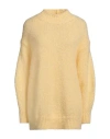 Isabel Marant Woman Turtleneck Yellow Size 4 Mohair Wool, Polyamide