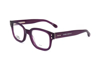 Isabel Marant Women's 49 Mm Violet Eyeglasses In Animal Print