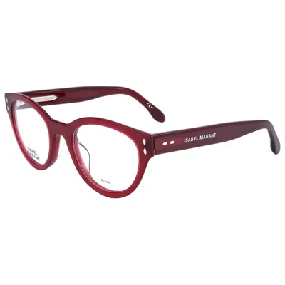 Isabel Marant Women's 50 Mm Eyeglasses In Red
