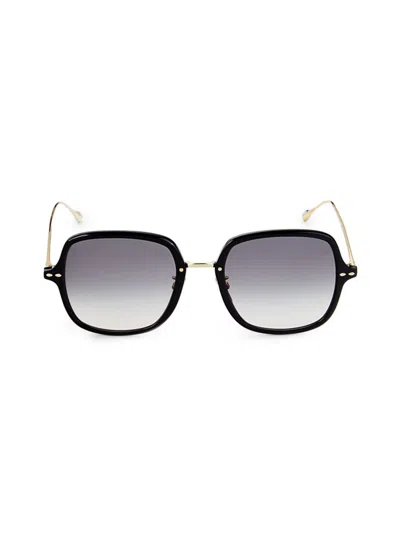 Isabel Marant Women's 55mm Square Sunglasses In Black Gold
