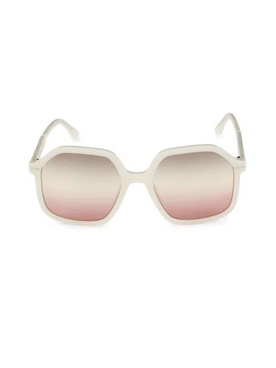 Isabel Marant Women's 55mm Square Sunglasses In Ivory Pink