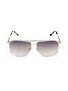 Isabel Marant Women's 56mm Rectangle Sunglasses In Gold Grey