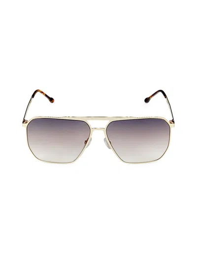 Isabel Marant Women's 56mm Rectangle Sunglasses In Gold Grey