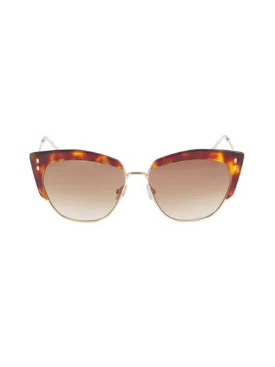 Isabel Marant Women's 58mm Half-rim Cat-eye Sunglasses In Brown