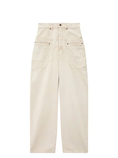 Isabel Marant Women's 5b Beryl Beige Camal Straight Pants