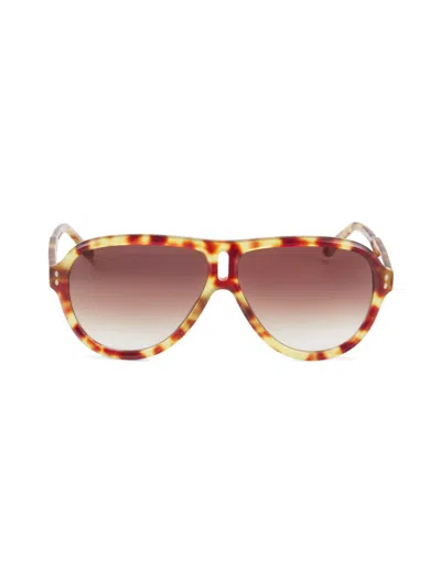 Isabel Marant Women's 60mm Tortoiseshell Pattern Pilot Sunglasses In Brown