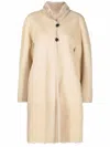 Isabel Marant Reversible Beige Abazoe Shearling Coat In Ecru