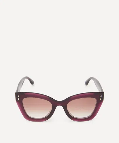 Isabel Marant Women's Acetate Cat-eye Sunglasses In Burgundy