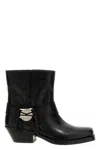 Isabel Marant Akson Embellished Tasseled Leather Ankle Boots In Black