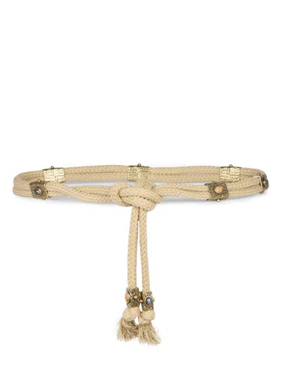 Isabel Marant Women's Aleea Cotton-blend Cord Belt In Pink