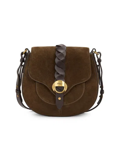 Isabel Marant Women's Altay Small Suede & Leather Saddle Bag In Bronze