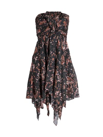 Isabel Marant Women's Amanda Geometric Strapless Minidress In Black