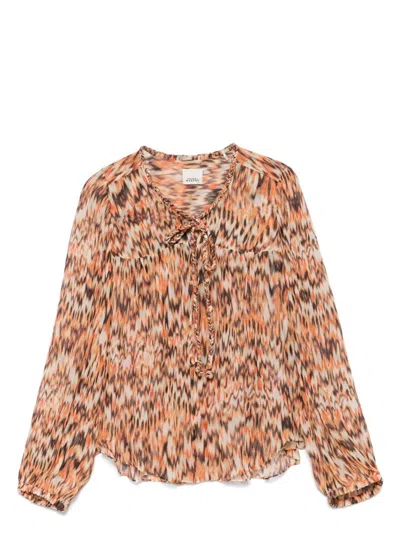ISABEL MARANT WOMEN'S AMETISSA PRINTED COTTON TOP