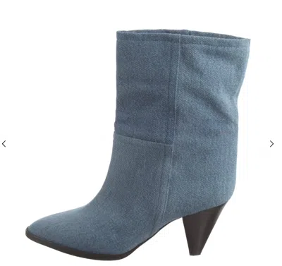 Isabel Marant Women's Ankle Pointed Toes Boot In Denim In Multi
