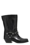 Isabel Marant Antya Leather Cowboy Boots In Black