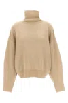 Isabel Marant 'aspen' Dropped Shoulder Turtleneck Sweater In Cream