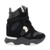 Isabel Marant Balskee Leather And Suede High-top Wedge Sneakers