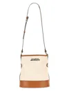 Isabel Marant Samara Logo Embroidered Shoulder Bag In White