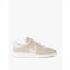 Isabel Marant Womens Beige Comb Bryce Branded Suede Trainers In Grey