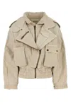 Isabel Marant Giubbino Aneli In Denim Beige Donna