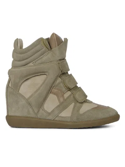 Isabel Marant Women's Bekett Leather & Suede High-top Platform Sneakers In Green