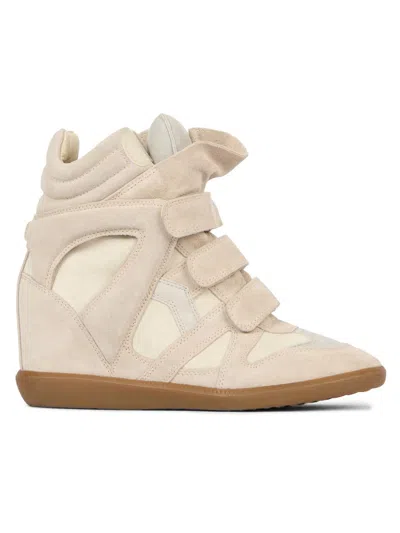 Isabel Marant Women's Bekett Leather & Suede High-top Platform Sneakers In Sand