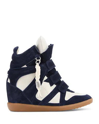 Isabel Marant Women's Bekett Ring High Top Wedge Sneakers In Blue