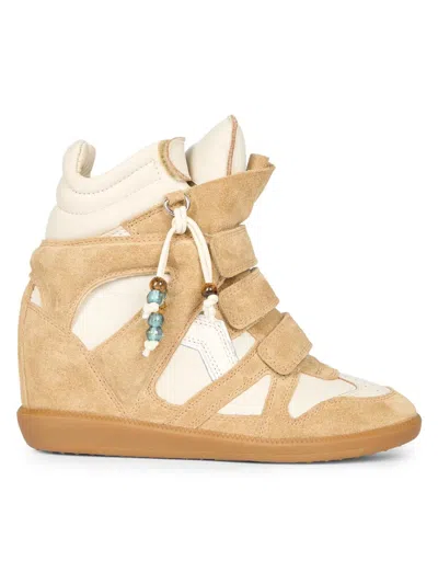 Isabel Marant Women's Bekett Suede High-top Wedge Sneakers In Neutral