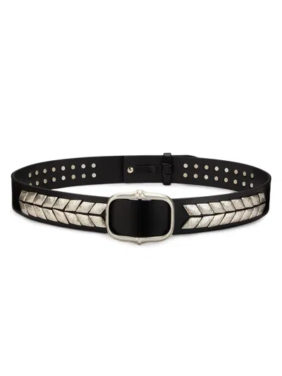 Isabel Marant Women's Belja Studded Leather Belt In Multi