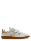 Isabel Marant Leather Sneakers With Branded Heel Counter In White
