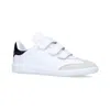 Isabel Marant Beth Crystal-detailed Perforated Suede-trimmed Leather Sneakers