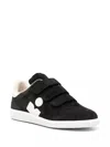 Isabel Marant Beth Mixed Leather Triple-grip Sneakers In Black