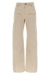 Isabel Marant 'betiane' Jeans Contrast Stitching Detail In Cream