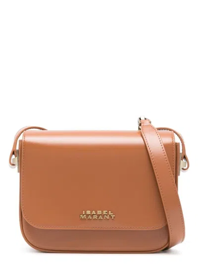 ISABEL MARANT WOMEN'S BISCUIT LEATHER SMALL LIZZA CROSSBODY BAG