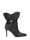 Isabel Marant Pointed Toe Ankle Length Boots With Metal Detail In Black