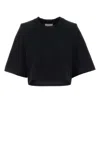 Isabel Marant Cropped T-shirt Short Sleeves In Black