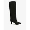 Isabel Marant Womens Black Laspi Suede Leather Knee-high Boots Eur 36 / 3 Uk In Black