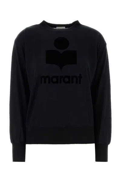 Isabel Marant Black Logo Crew Neck Sweater