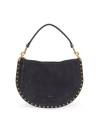 Isabel Marant Women Black Midnight Oskan Soft Zip Shoulder Bag In Multi